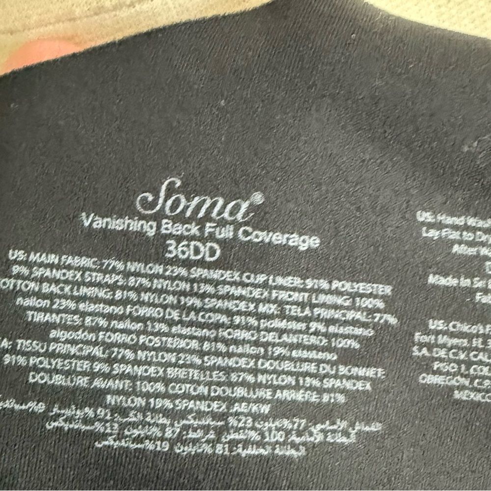 NWT Soma Vanishing Back Full Coverage Floral Bra Size 36DD - Picture 5 of 5